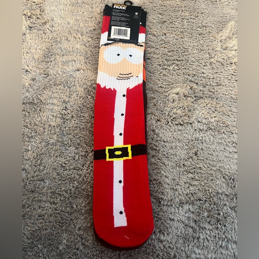 2 pair Christmas South Park Santa and reindeer socks